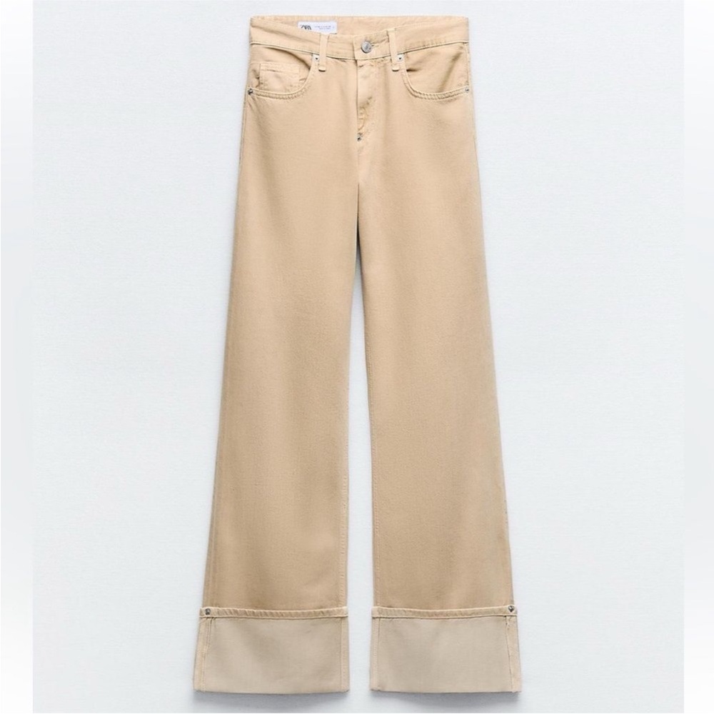 Zara Gold Cuffed Jeans